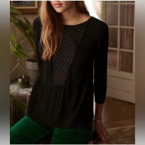 Blouse Sezane Judith Blouse black polka dots 6